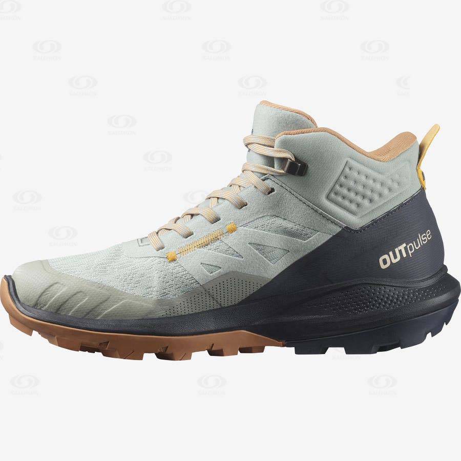 Mint Salomon OUTPULSE MID GORE-TEX Women's Waterproof Shoes | US-O1259