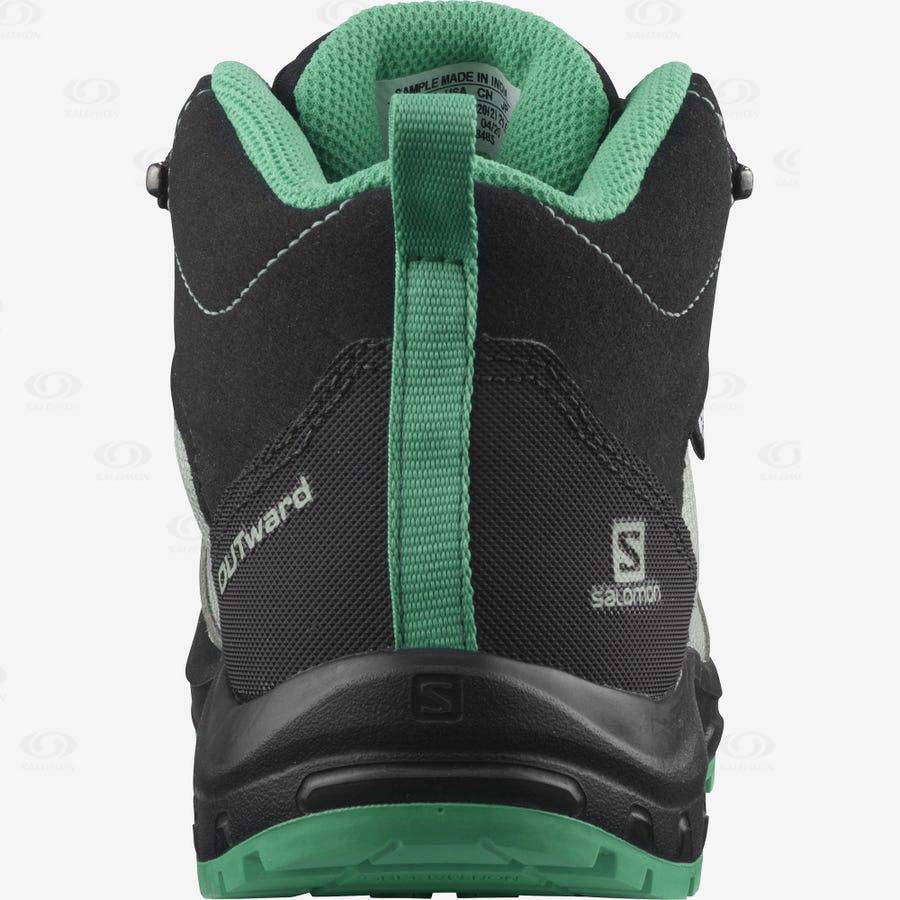 Mint Salomon OUTWARD CLIMASALOMON™ WATERPROOF kids Hiking Shoes | US-A1969