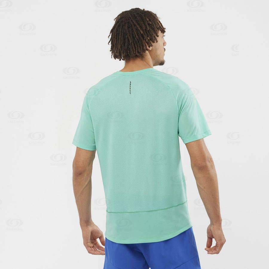 Mint Salomon PROMO CROSS REBEL Men's T Shirts | US-A1703