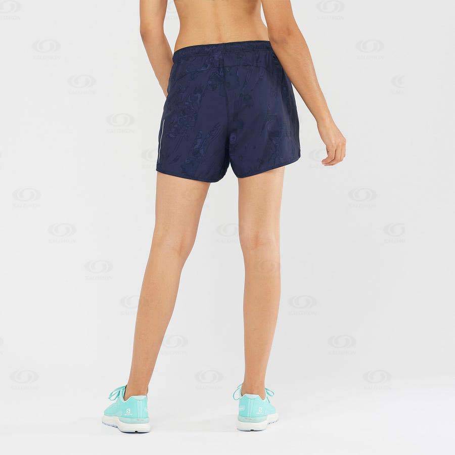 Navy Salomon AGILE Women's Shorts | US-O1201