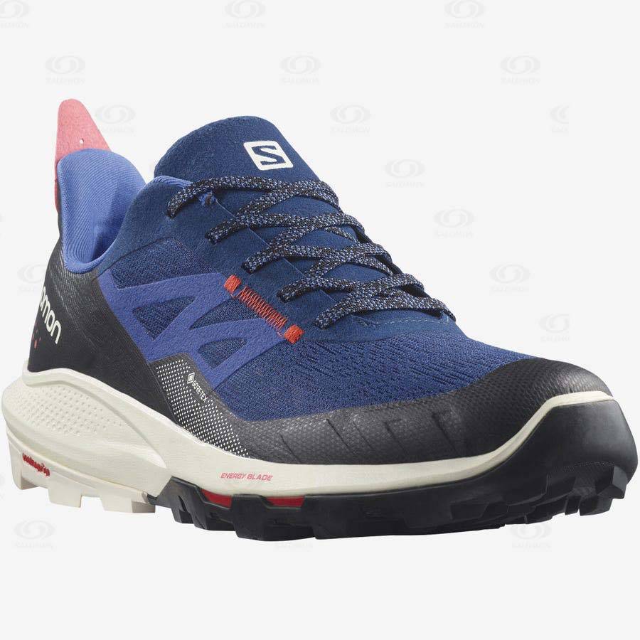 Navy Salomon OUTPULSE GORE-TEX Men's Hiking Shoes | US-M1160