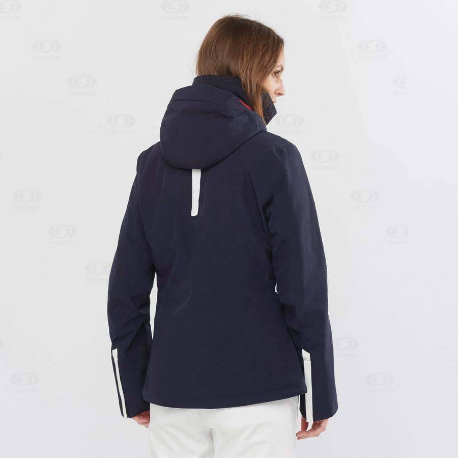 Navy Salomon SPEED Women's Insulated Jackets | US-A2095