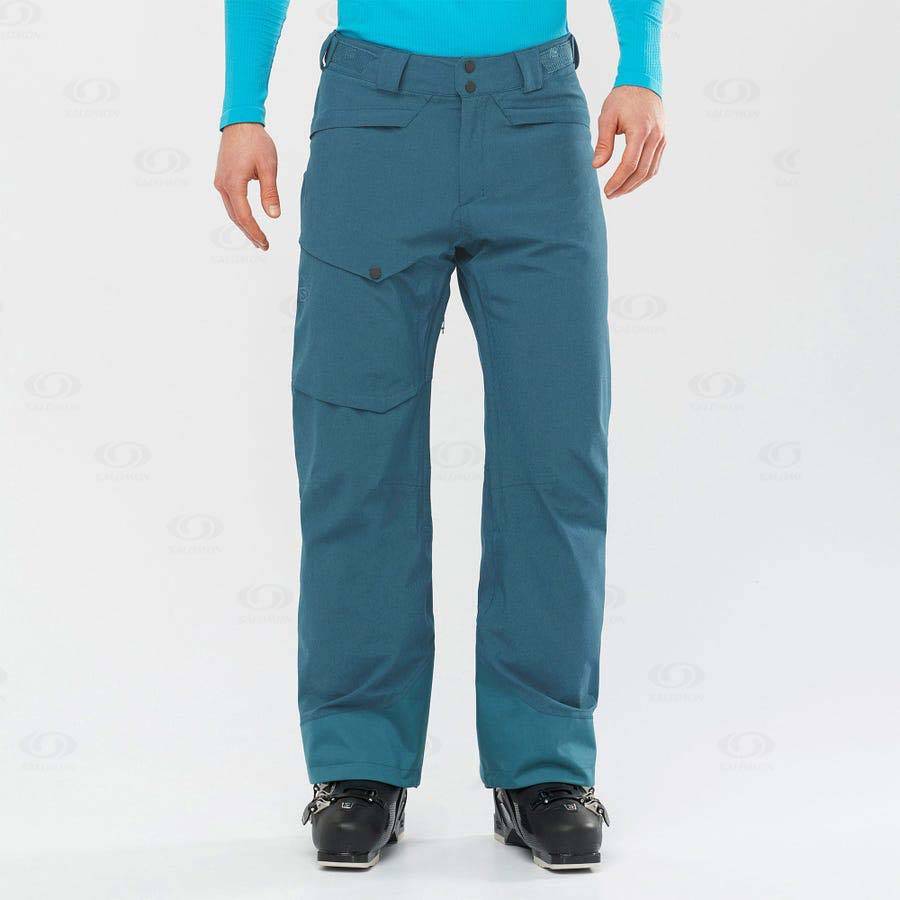 Navy Salomon UNTRACKED Men's Ski Pants | US-L1508