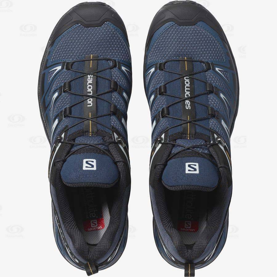 Navy Salomon X ULTRA 3 Men's Hiking Shoes | US-O2267