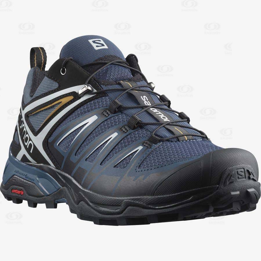 Navy Salomon X ULTRA 3 Men's Hiking Shoes | US-O2267