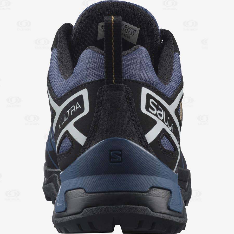 Navy Salomon X ULTRA 3 Men's Hiking Shoes | US-O2267