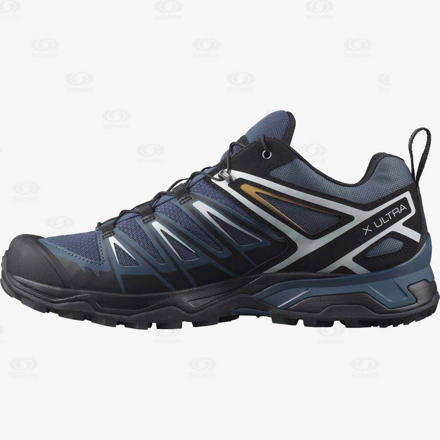 Navy Salomon X ULTRA 3 Men's Hiking Shoes | US-O2267