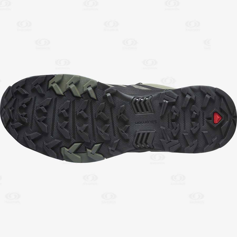 Olive / Black Salomon X ULTRA 4 GORE-TEX Men's Hiking Shoes | US-A2179