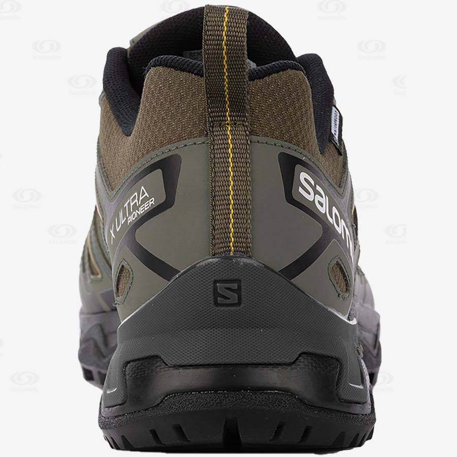 Olive / Black Salomon X ULTRA PIONEER CLIMASALOMON™ Men's Waterproof Shoes | US-A1584