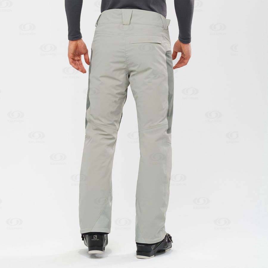 Olive Salomon BRILLIANT Men's Ski Pants | US-S1590