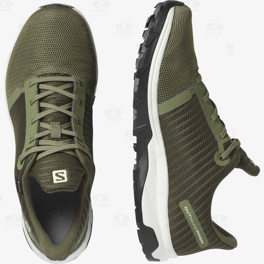 Olive Salomon OUTBOUND PRISM GORE-TEX Men's Waterproof Shoes | US-S1723