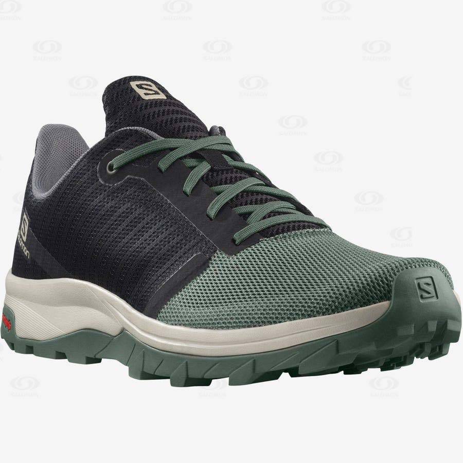 Olive Salomon OUTBOUND PRISM Men's Hiking Shoes | US-O1322