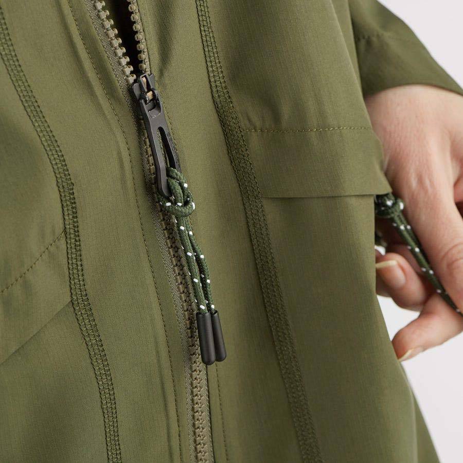 Olive Salomon OUTLIFE LONG PACKABLE Women's Windbreakers Jacket | US-A2452