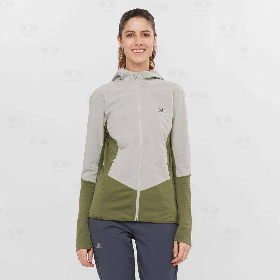 Olive Salomon OUTLINE ALL SEASON HYBRID Women's Hoodie | US-S2101