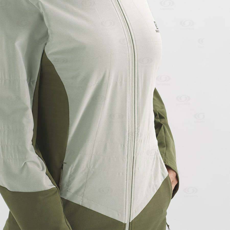 Olive Salomon OUTLINE ALL SEASON HYBRID Women's Hoodie | US-S2101