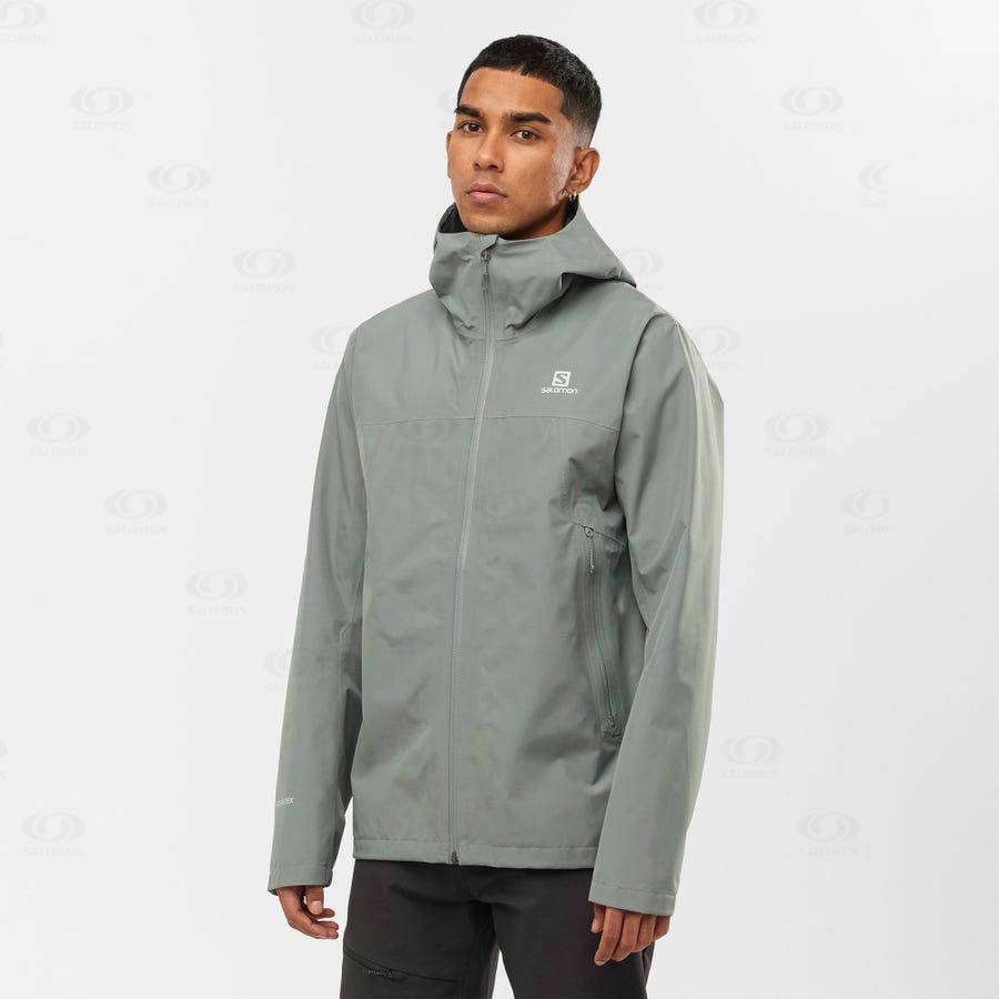 Olive Salomon OUTLINE GORE-TEX 2.5 LAYERS Men's Waterproof Jackets | US-S1310