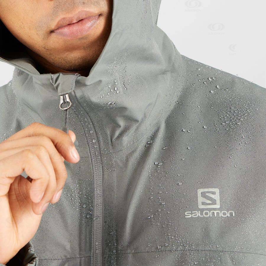 Olive Salomon OUTLINE GORE-TEX 2.5 LAYERS Men's Waterproof Jackets | US-S1310