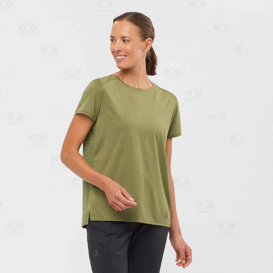 Olive Salomon OUTLINE SUMMER Women's T Shirts | US-W2530