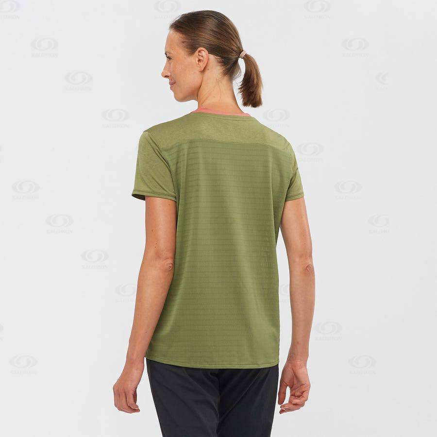 Olive Salomon OUTLINE SUMMER Women's T Shirts | US-W2530