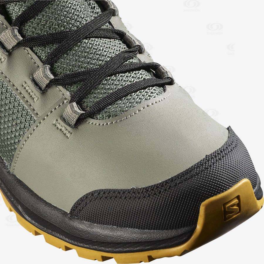 Olive Salomon OUTWARD CLIMASALOMON™ WATERPROOF kids Hiking Shoes | US-O1684