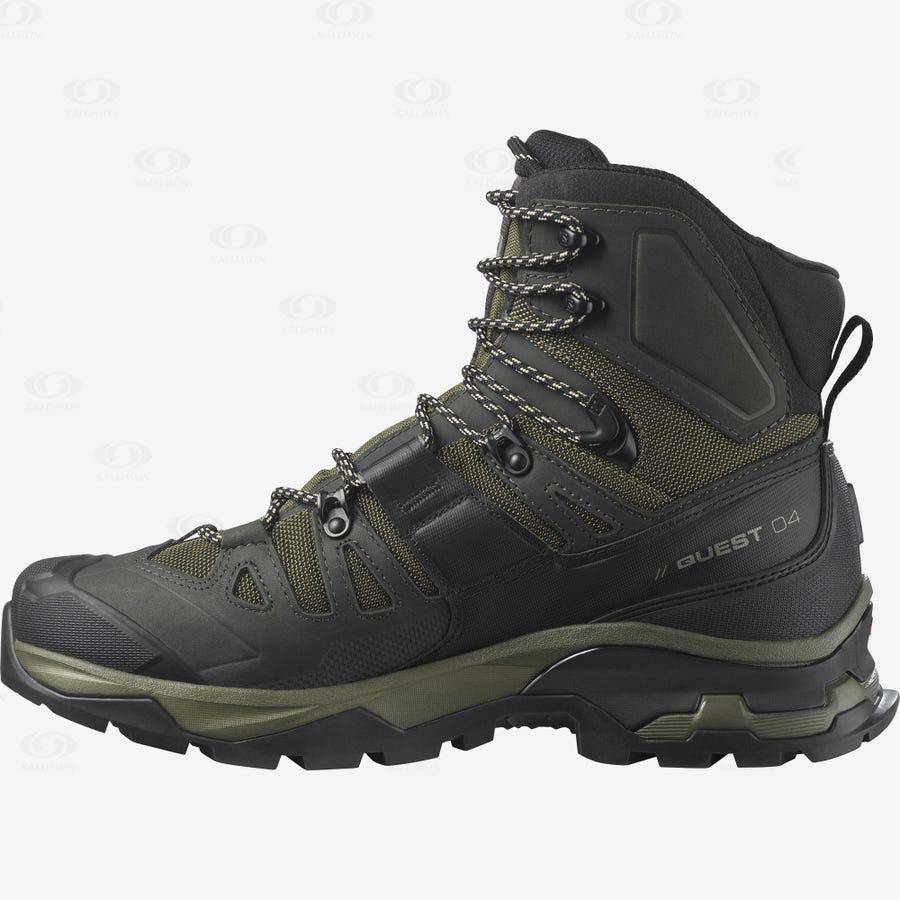 Olive Salomon QUEST 4 GORE-TEX Men's Hiking Shoes | US-L2334