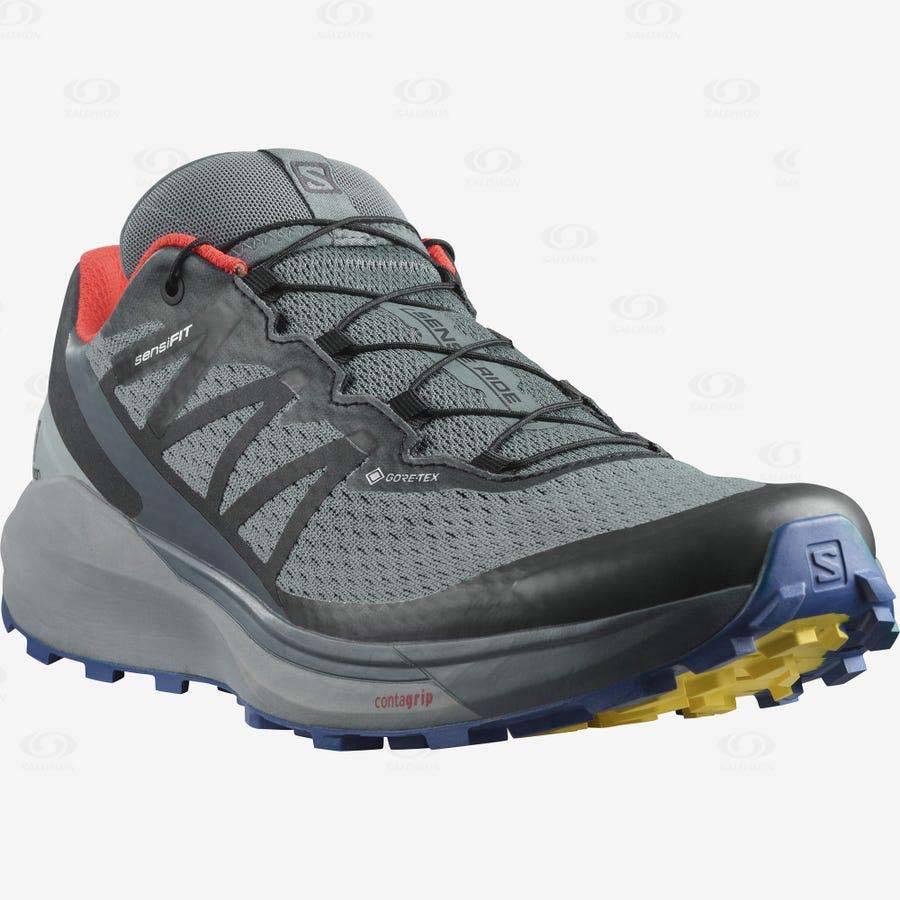 Olive Salomon SENSE RIDE 4 GORE-TEX INVISIBLE FIT Men's Trail Running Shoes | US-S2143