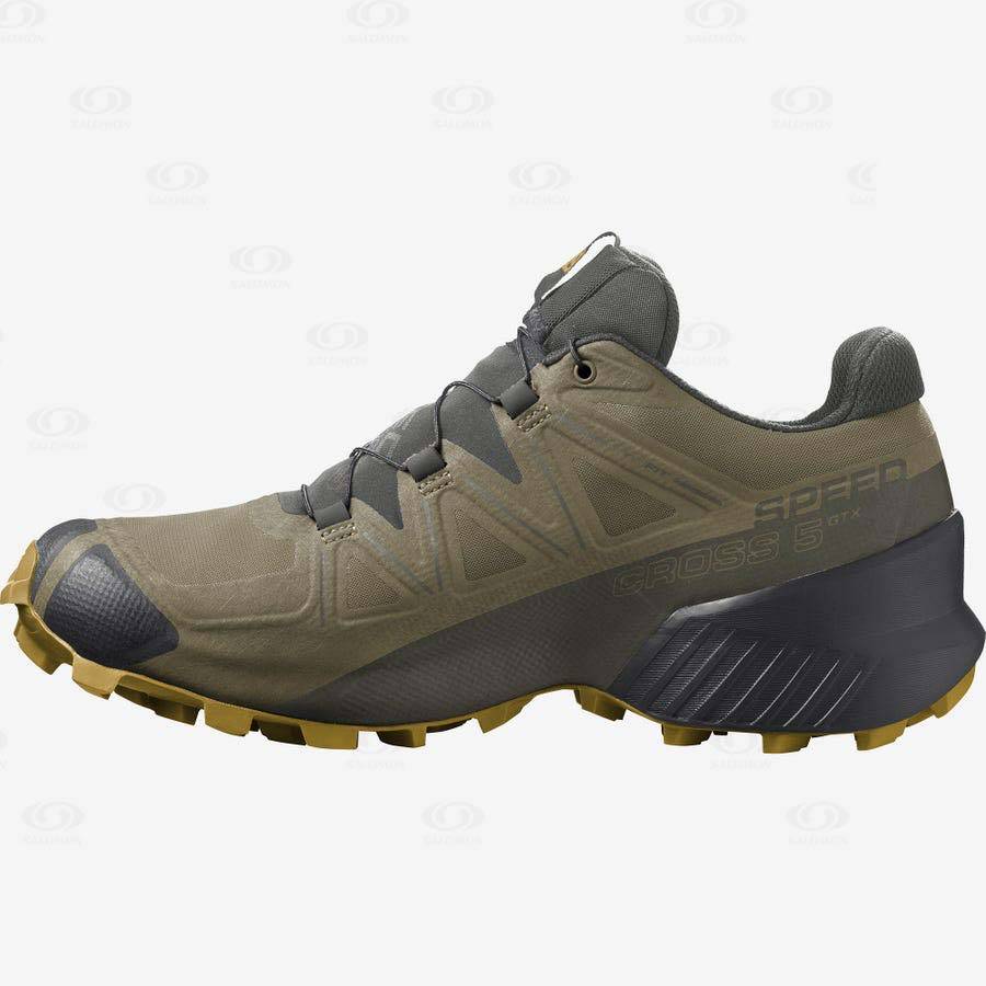 Olive Salomon SPEEDCROSS 5 GORE-TEX Men's Trail Running Shoes | US-S2136