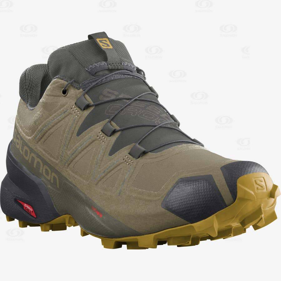 Olive Salomon SPEEDCROSS 5 GORE-TEX Men's Trail Running Shoes | US-S2136