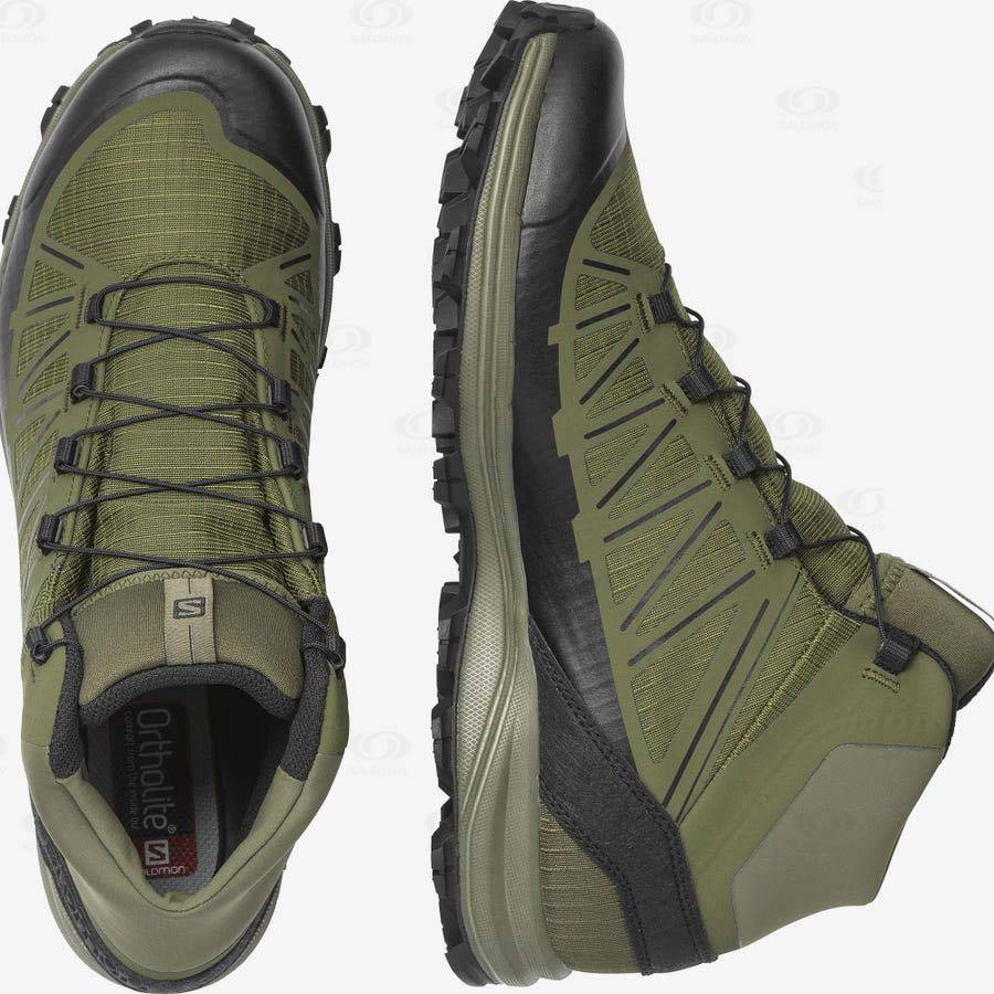 Olive Salomon SPEED ASSAULT Men's Forces Boots | US-O2062