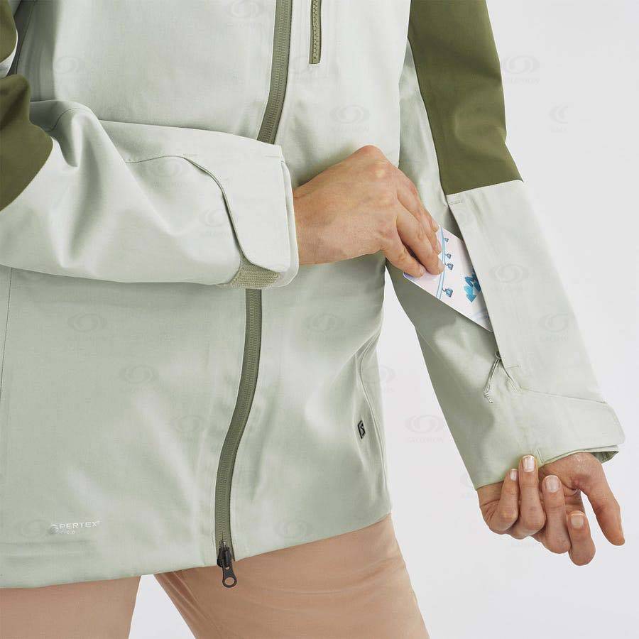 Olive Salomon STANCE 3L Women's Ski Jackets | US-L1123