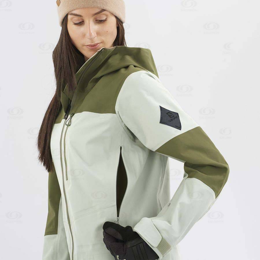 Olive Salomon STANCE 3L Women's Ski Jackets | US-L1123