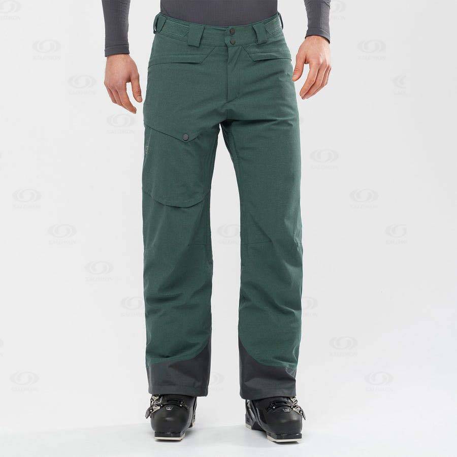 Olive Salomon UNTRACKED Men's Ski Pants | US-S1030