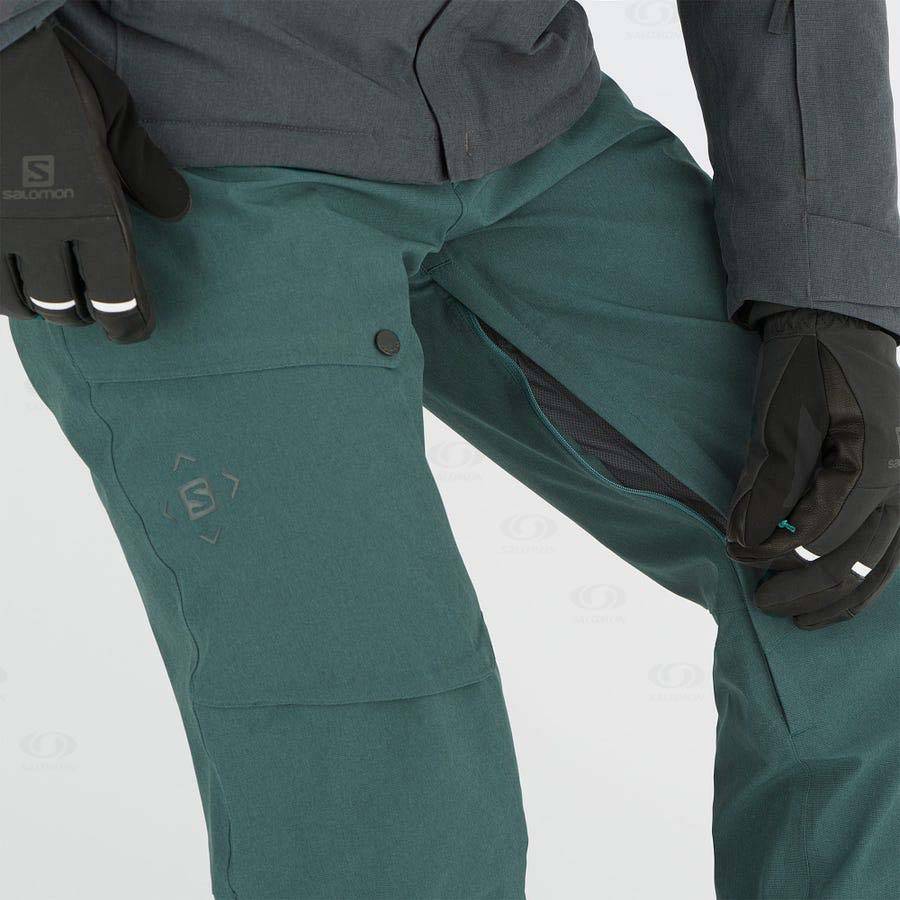 Olive Salomon UNTRACKED Men's Ski Pants | US-S1030