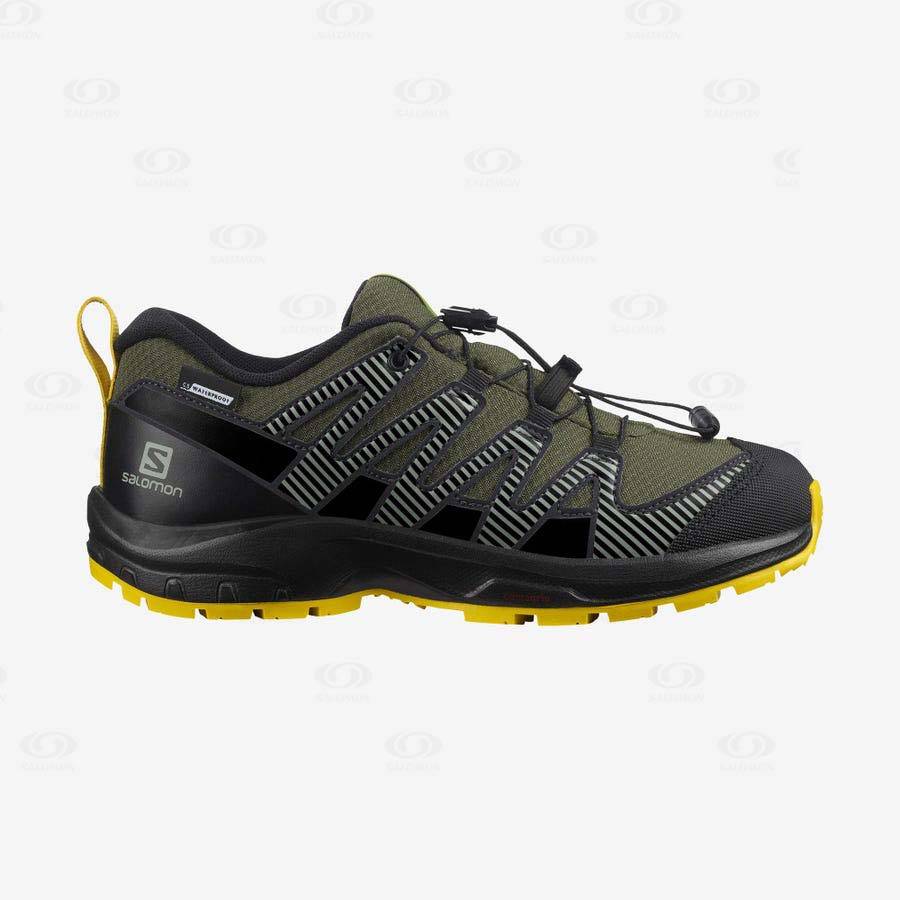 Olive Salomon XA PRO V8 CLIMASALOMON™ kids Waterproof Shoes | US-N1946