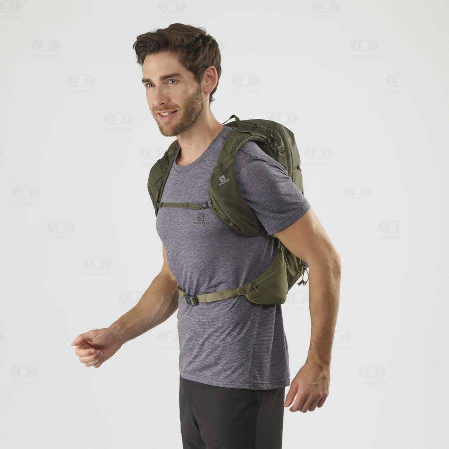 Olive Salomon XT 15 Men's Backpacks | US-M1979