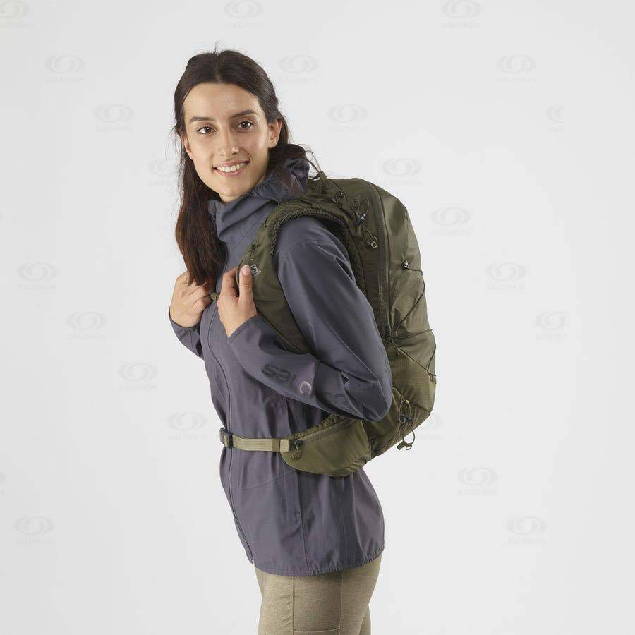 Olive Salomon XT 15 Men's Backpacks | US-M1979