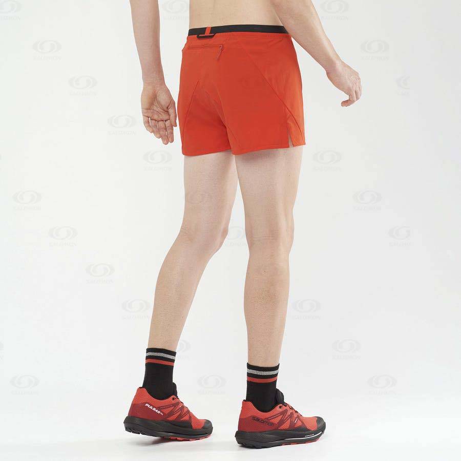 Orange Salomon CROSS 3'' Men's Shorts | US-wA1738