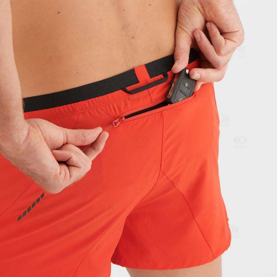 Orange Salomon CROSS 3'' Men's Shorts | US-wA1738