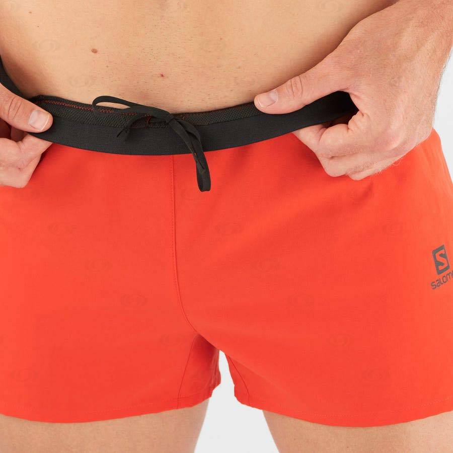 Orange Salomon CROSS 3'' Men's Shorts | US-wA1738