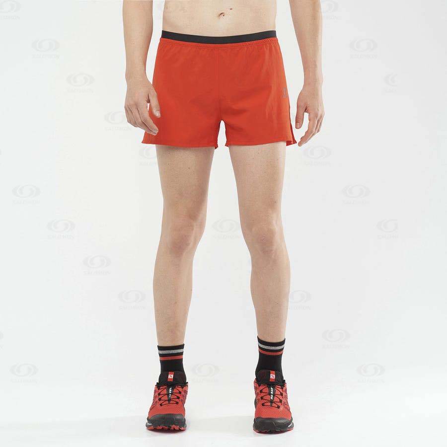 Orange Salomon CROSS 3'' Men's Shorts | US-wA1738