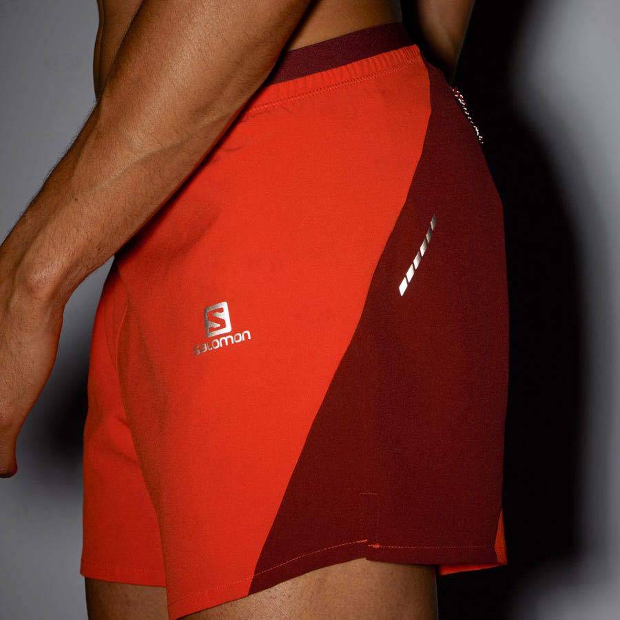 Orange Salomon CROSS 5'' Men's Shorts | US-W1350