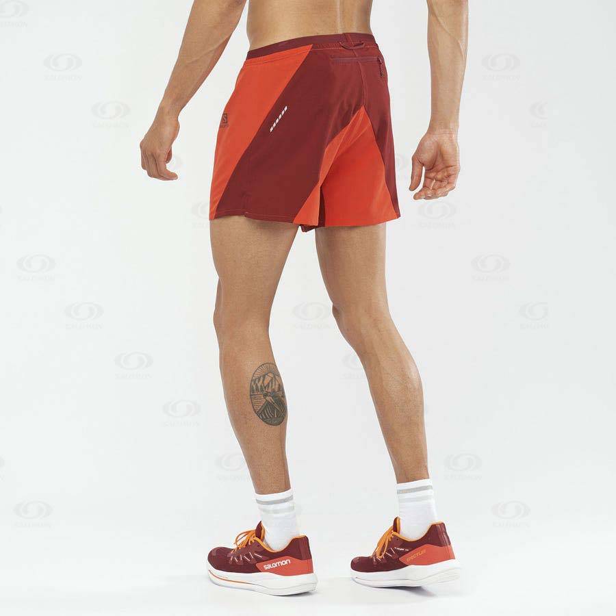 Orange Salomon CROSS 5'' Men's Shorts | US-W1350