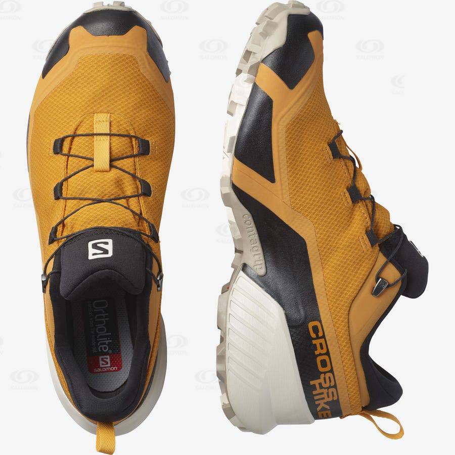 Orange Salomon CROSS HIKE GORE-TEX Men's Waterproof Shoes | US-L1151