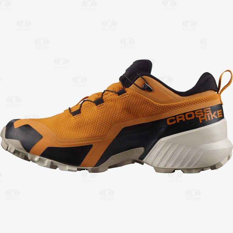 Orange Salomon CROSS HIKE GORE-TEX Men's Waterproof Shoes | US-L1151