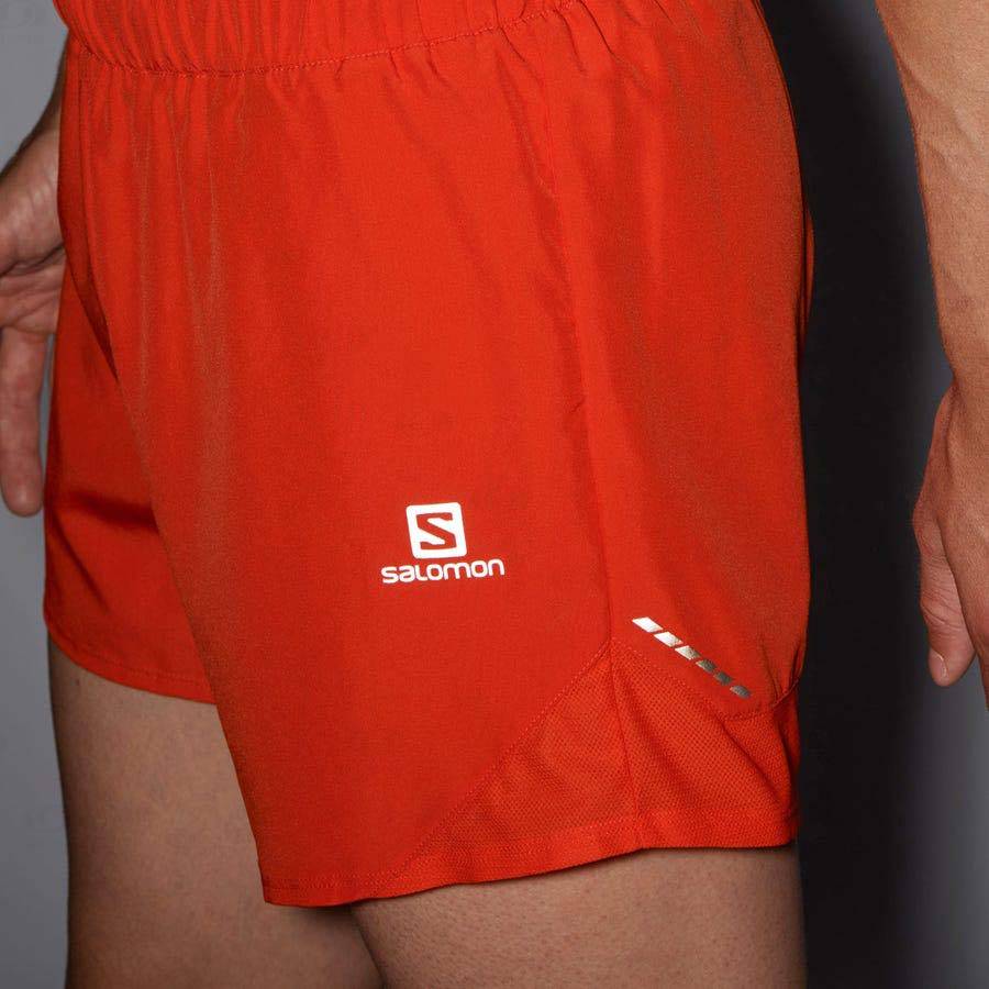 Orange Salomon CROSS REBEL 5'' Men's Shorts | US-O1075