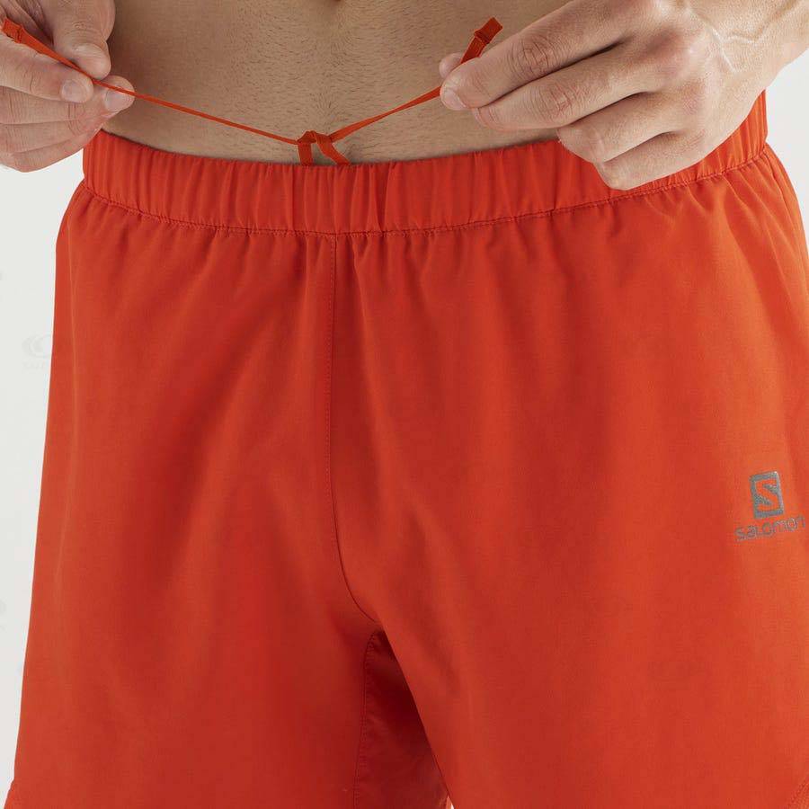 Orange Salomon CROSS REBEL 5'' Men's Shorts | US-O1075