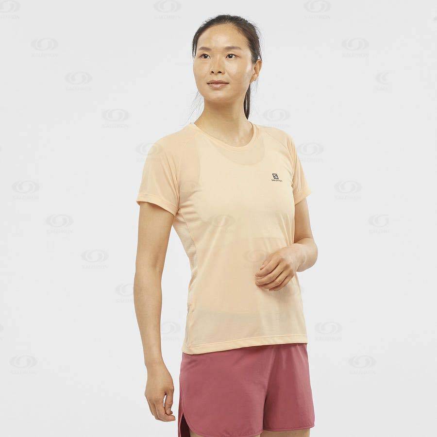 Orange Salomon CROSS REBEL Women's T Shirts | US-O2610