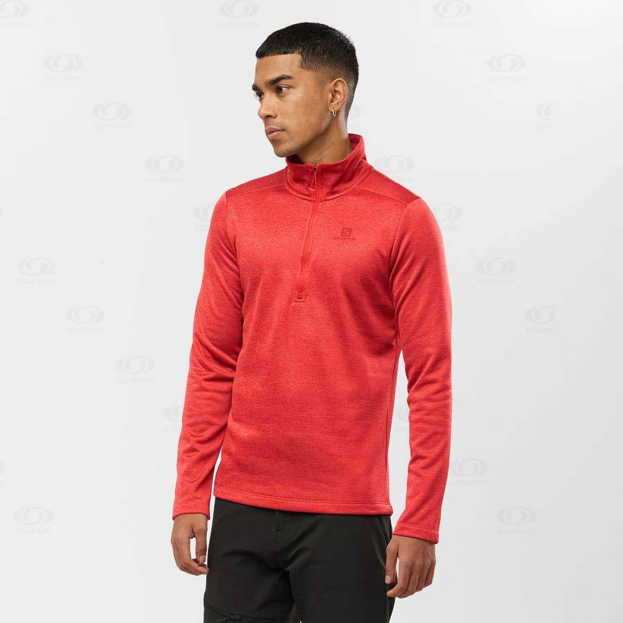 Orange Salomon ESSENTIAL LIGHTWARM SEAMLESS Men's Hoodie | US-O2587