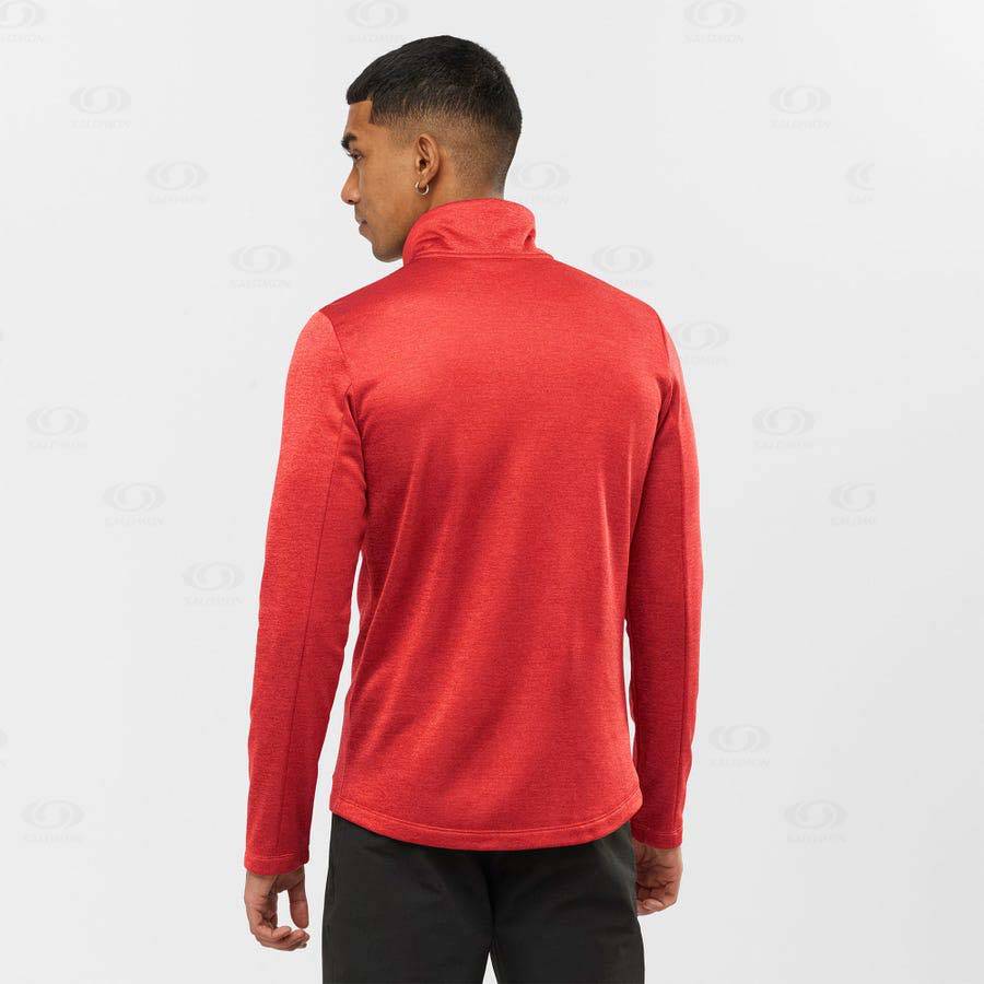 Orange Salomon ESSENTIAL LIGHTWARM SEAMLESS Men's Hoodie | US-O2587