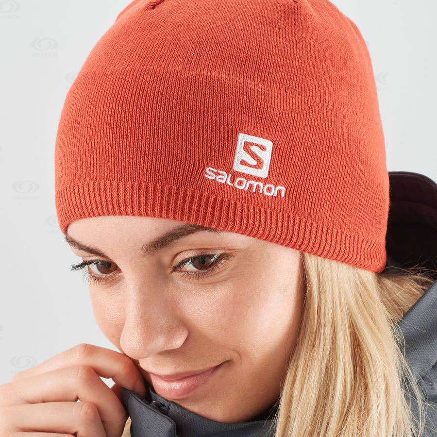 Orange Salomon LOGO Men's Hats | US-W3210